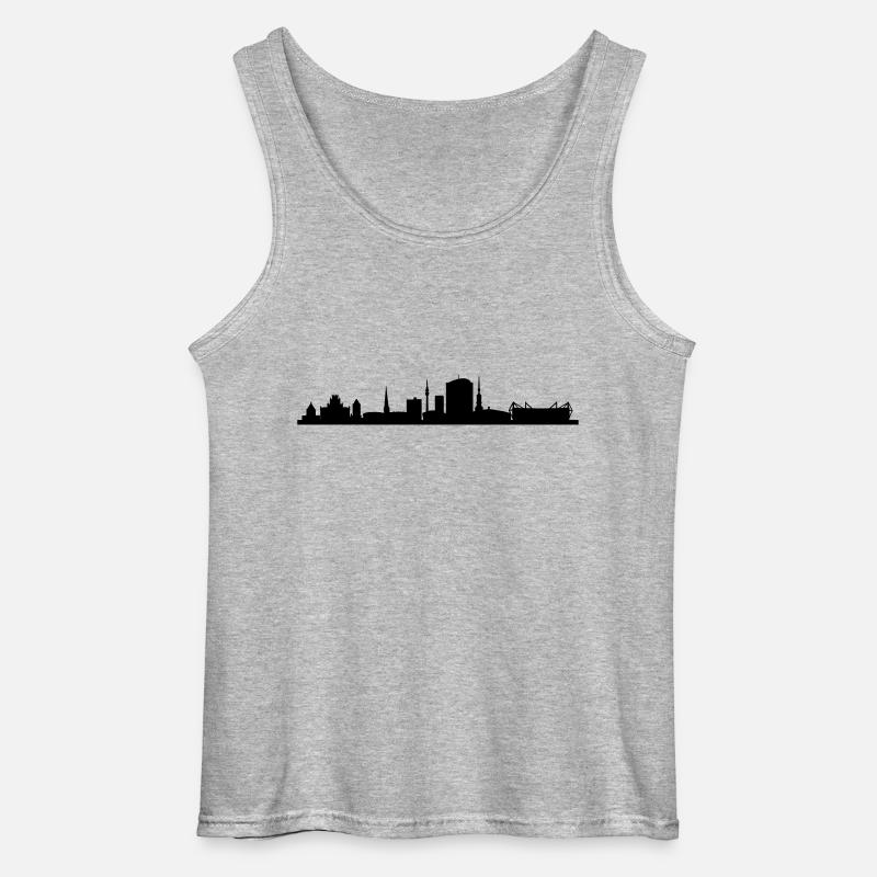 Skyline Dortmund - Gildan Männer Tank Top - Grau meliert