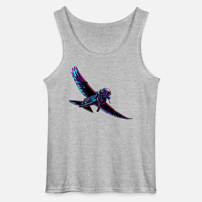 Adler Fighterpilot - Gildan Männer Tank Top - Grau meliert
