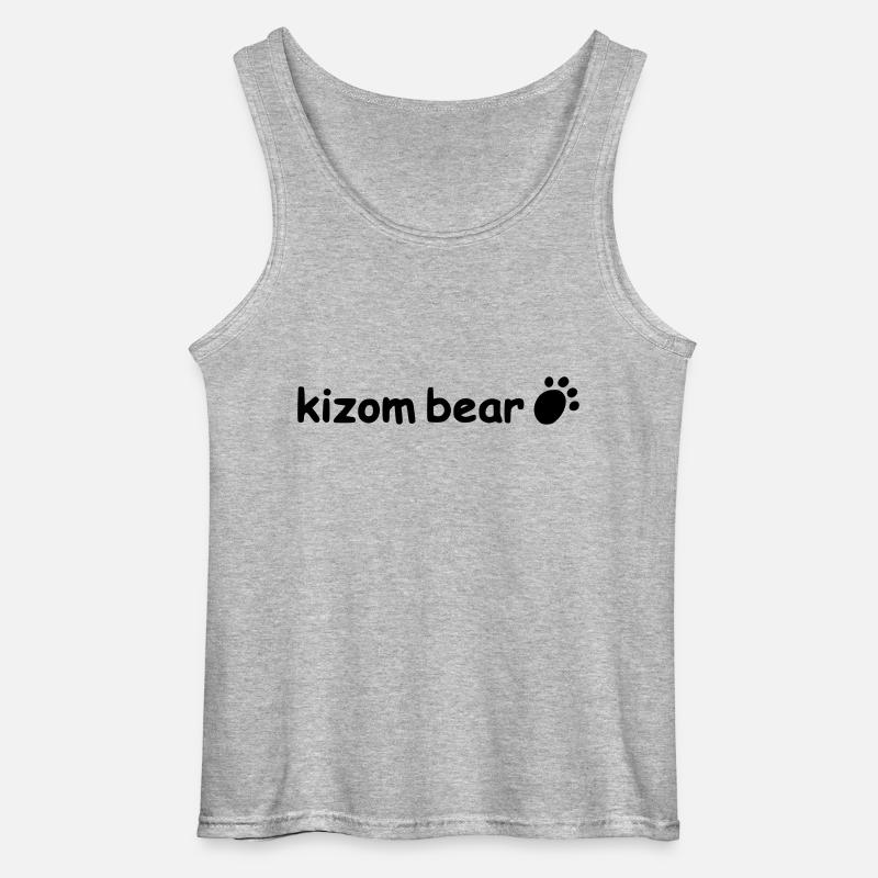 kizombear front - Gildan Männer Tank Top - Grau meliert