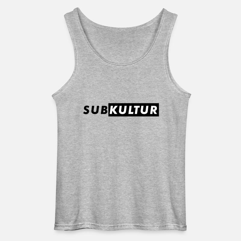 SUBKULTUR S/W - Gildan Männer Tank Top - Grau meliert