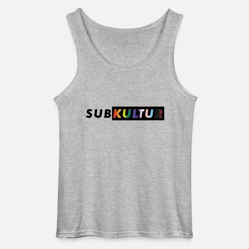 SUBKULTUR CSD - Gildan Männer Tank Top - Grau meliert