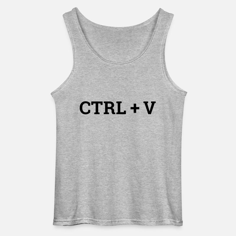 ctrl+v - Gildan Männer Tank Top - Grau meliert