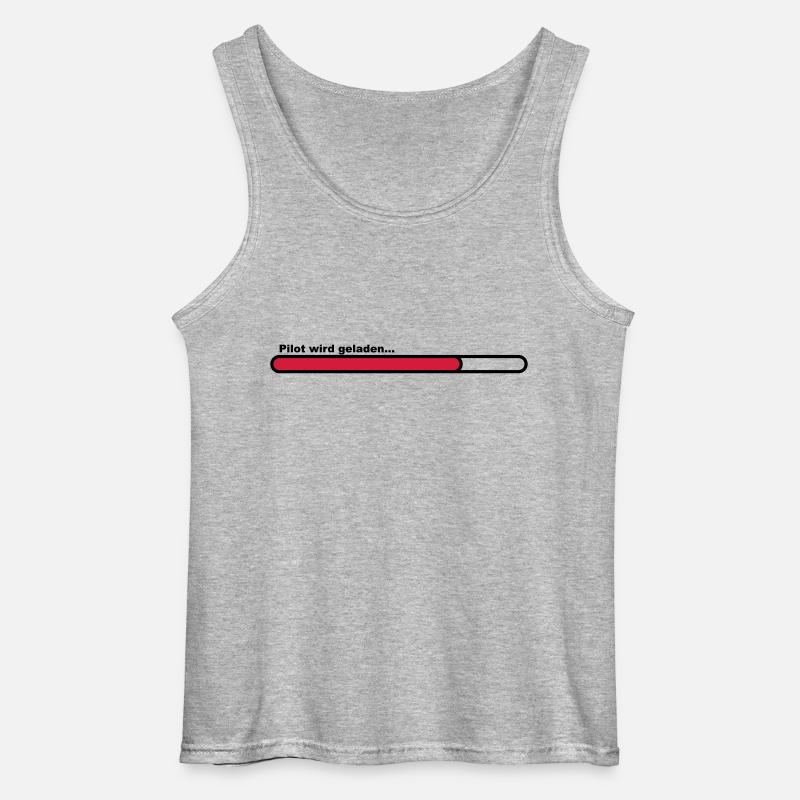 pilot - Gildan Männer Tank Top - Grau meliert
