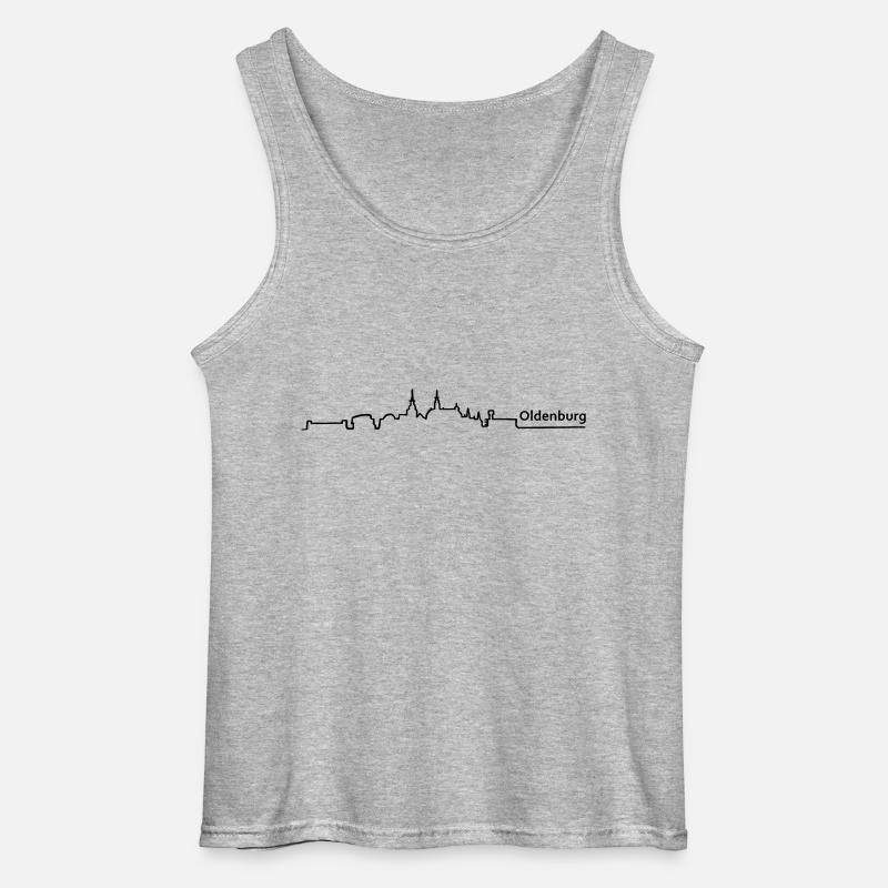 oldenburg skyline - Gildan Männer Tank Top - Grau meliert