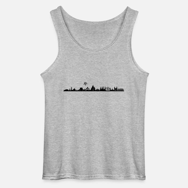 Skyline - Bayern - Gildan Männer Tank Top - Grau meliert