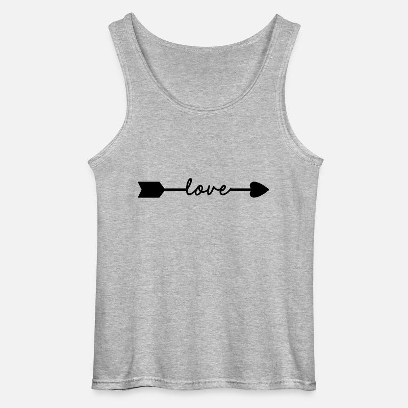 Love - Gildan Männer Tank Top - Grau meliert