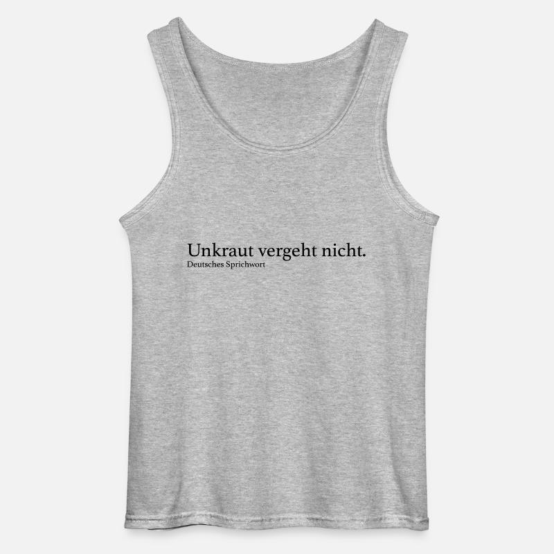 Unkraut vergeht nicht. - Gildan Männer Tank Top - Grau meliert