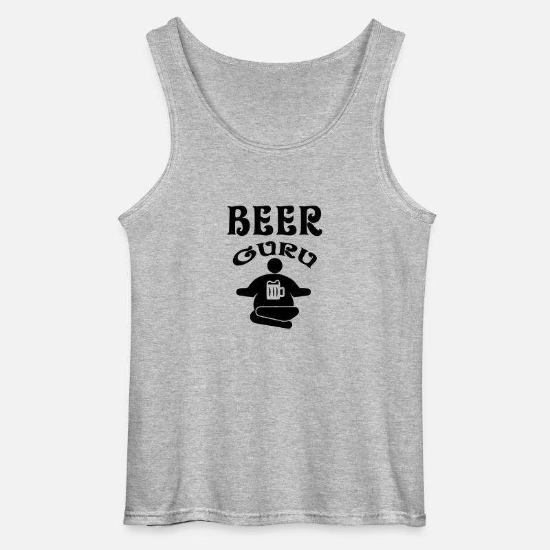 Bier-Guru Bier-Experte - Gildan Männer Tank Top - Grau meliert