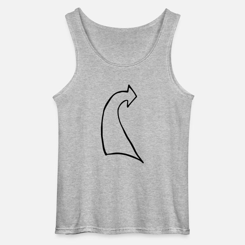 pfeile8, Feil, dick, gerundet - Gildan Männer Tank Top - Grau meliert