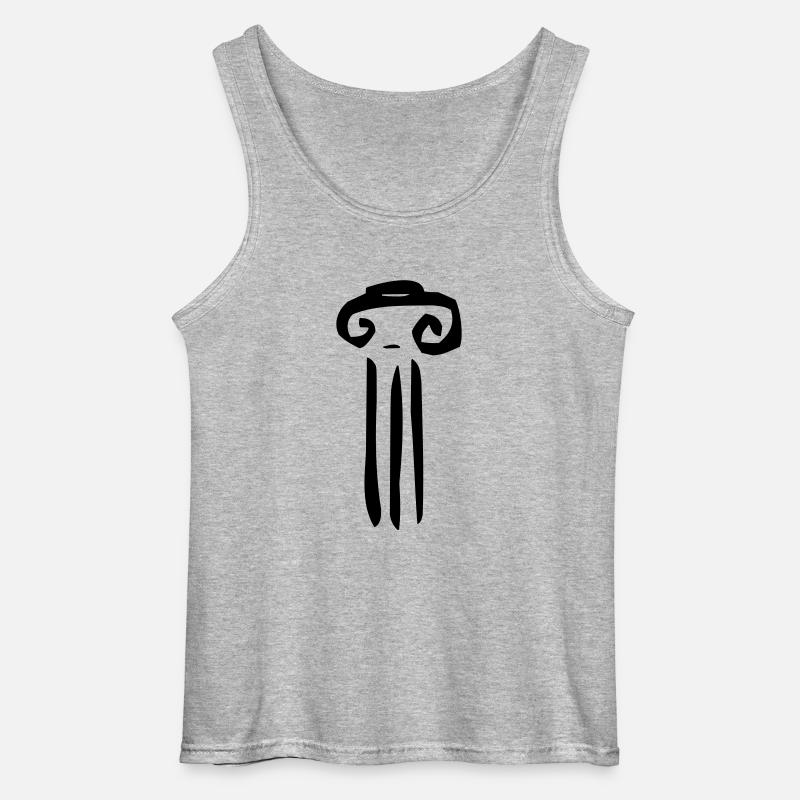 Grieschiche Säule 1 - Gildan Männer Tank Top - Grau meliert