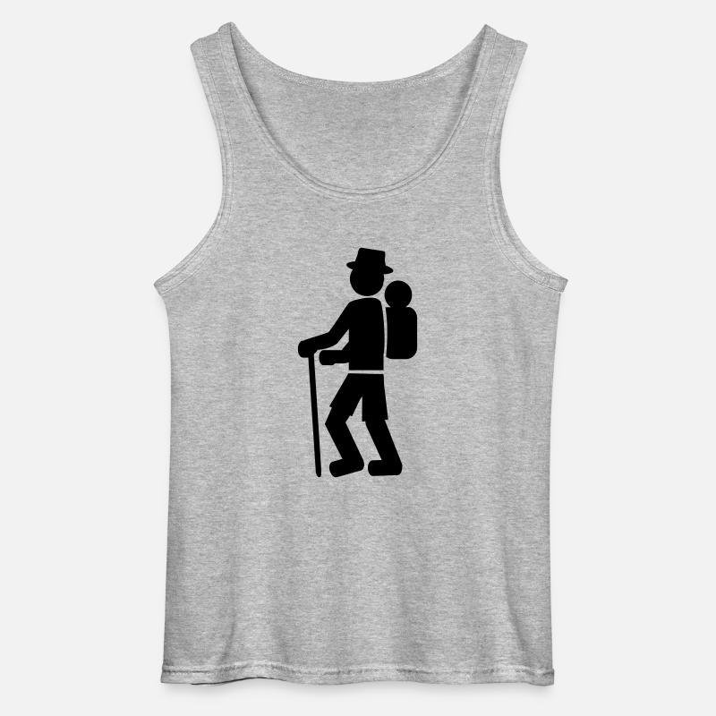 Wanderer - Gildan Männer Tank Top - Grau meliert