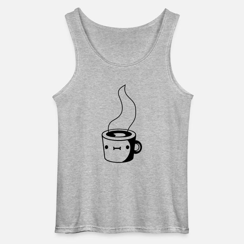 Niedliche Kaffee Tasse - Gildan Männer Tank Top - Grau meliert