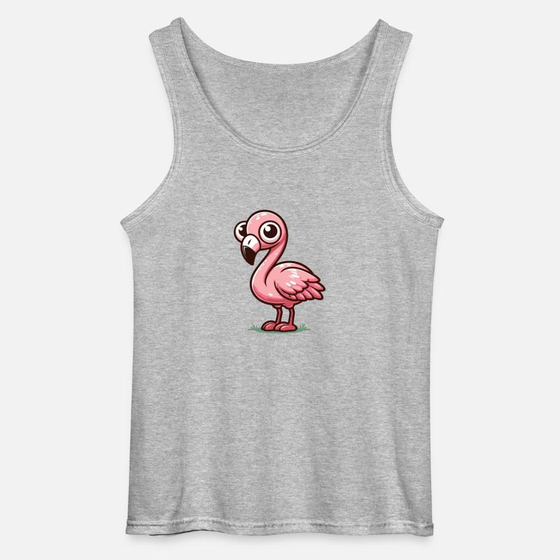 Flamingo - Gildan Männer Tank Top - Grau meliert