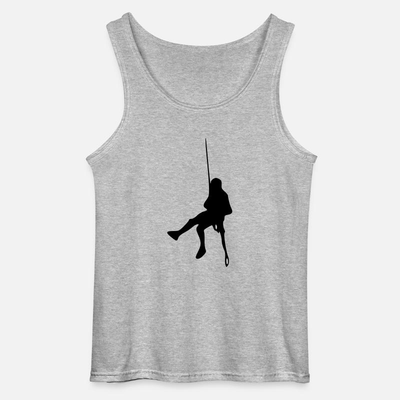 klettern_6_1f_ - Gildan Männer Tank Top - Grau meliert