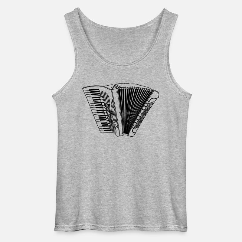 Harmonika squeezebox harmonika harmonika - Gildan tanktop til mænd - gråmeleret