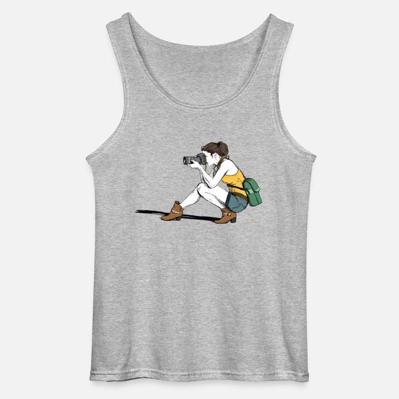 eine schöne Fotografin - Gildan Männer Tank Top - Grau meliert