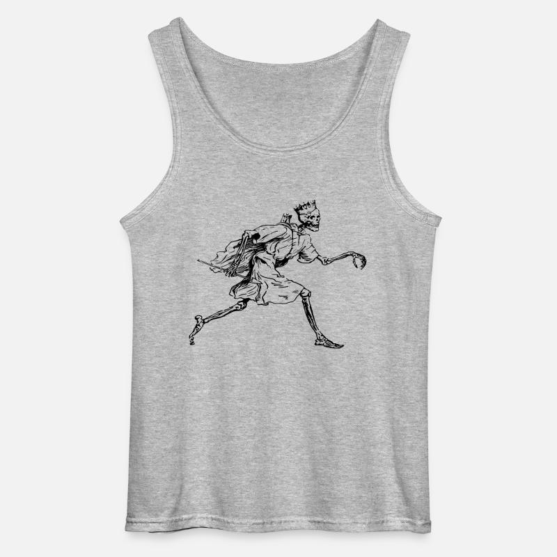 Skull King - Gildan Männer Tank Top - Grau meliert