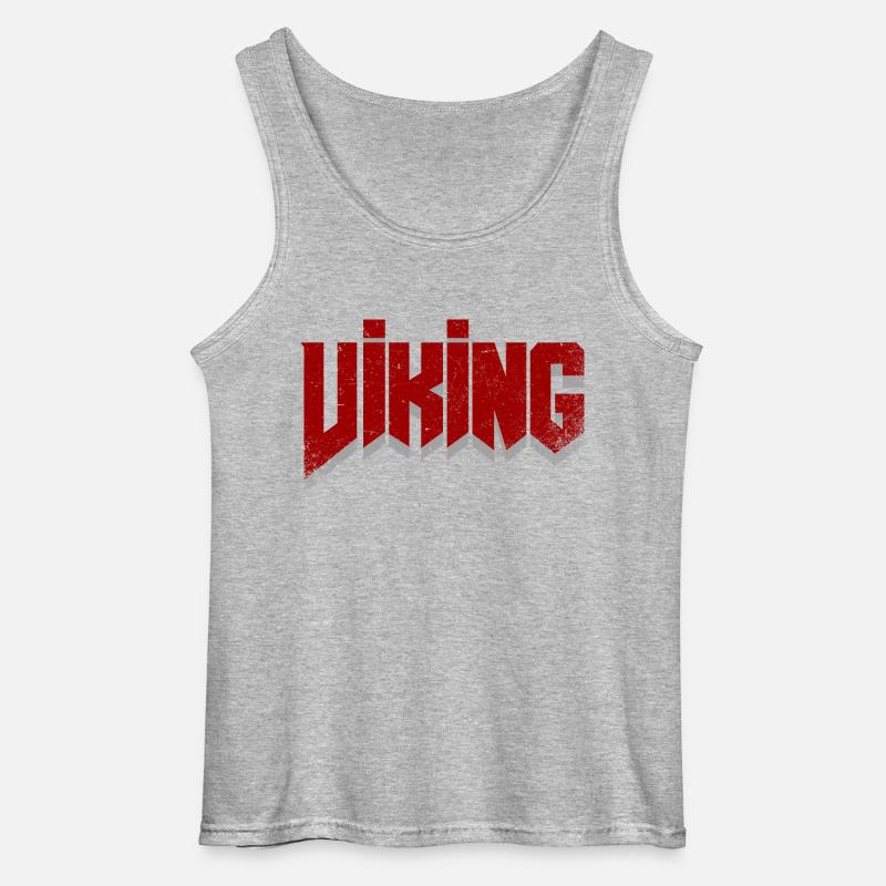 Wikinger - Gildan Männer Tank Top - Grau meliert