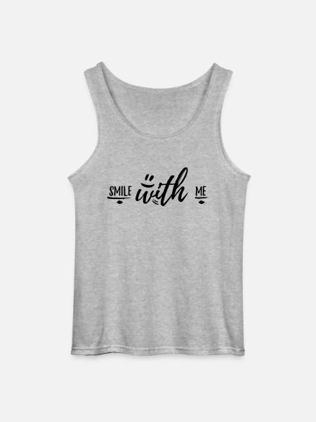 smile with me - Gildan Männer Tank Top - Grau meliert