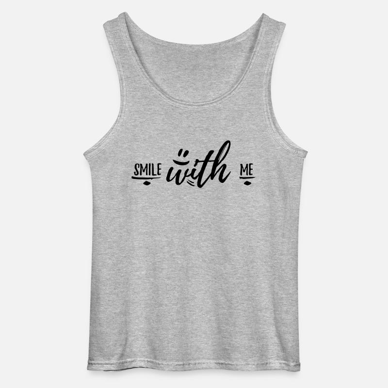 smile with me - Gildan Männer Tank Top - Grau meliert
