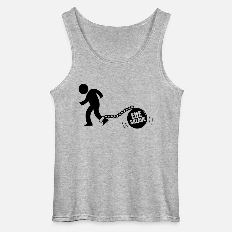 Ehesklave - Gildan Männer Tank Top - Grau meliert