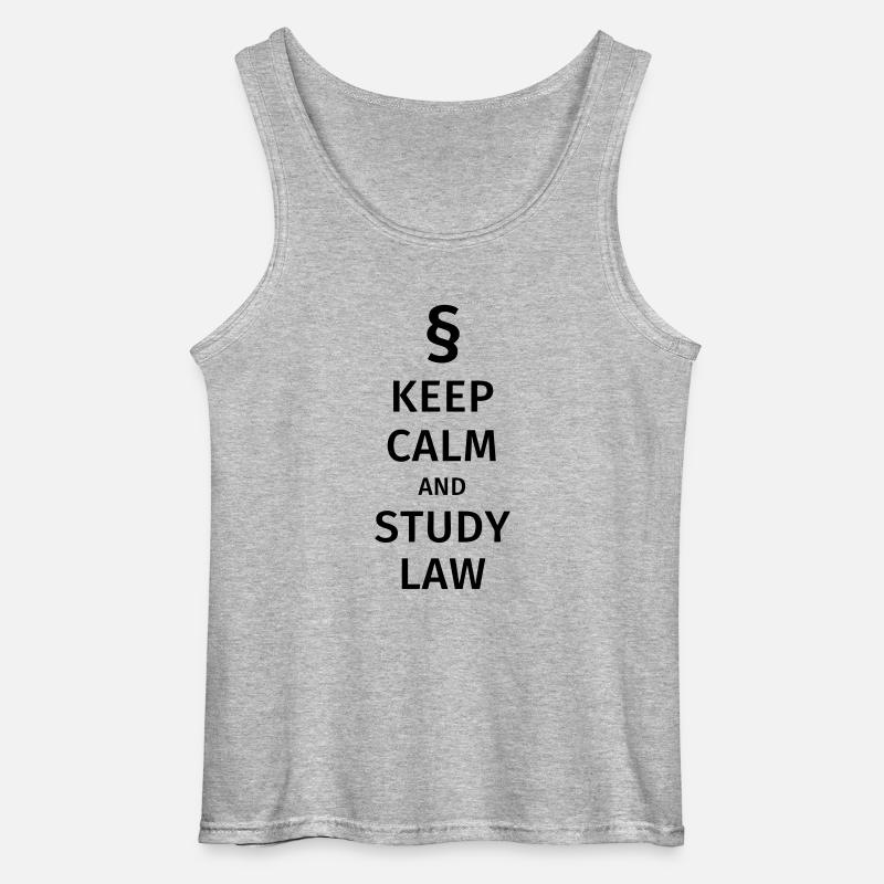 keep calm and study law - Gildan Männer Tank Top - Grau meliert