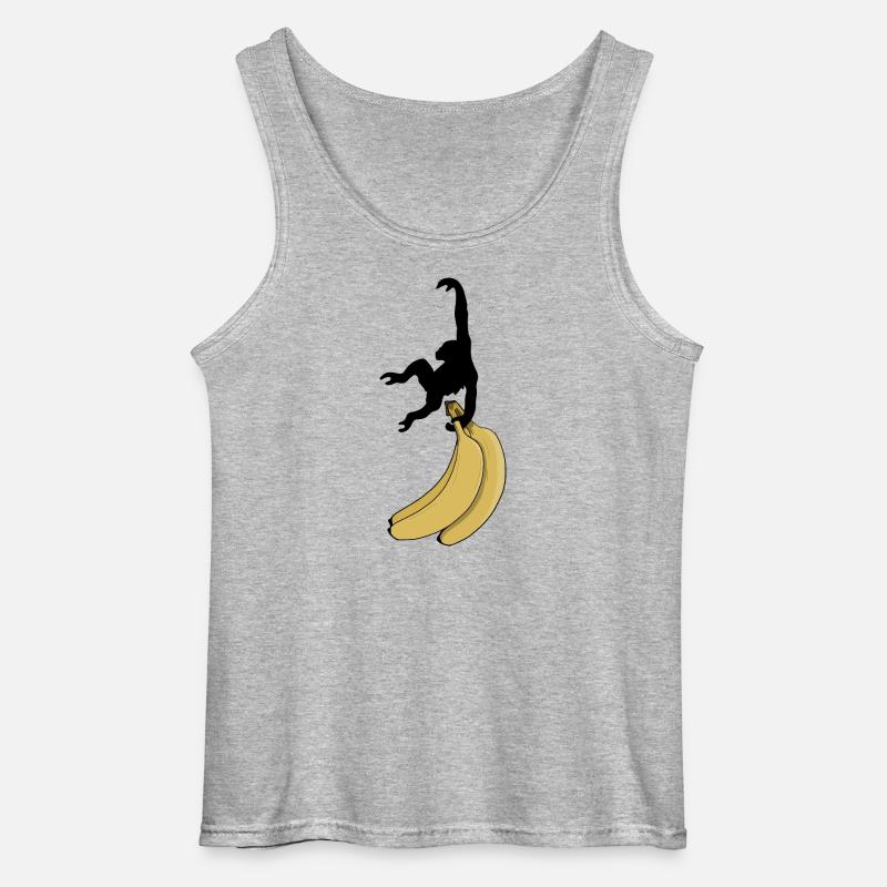 Affe will Banane - Gildan Männer Tank Top - Grau meliert