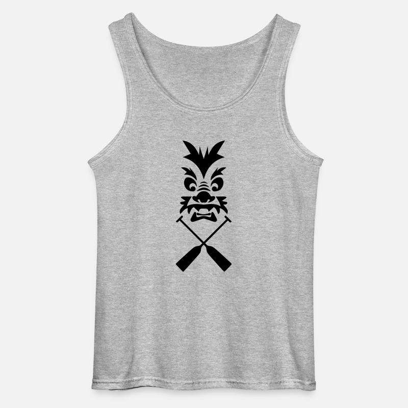 Drachenboot Drache Paddel 1c - Gildan Männer Tank Top - Grau meliert