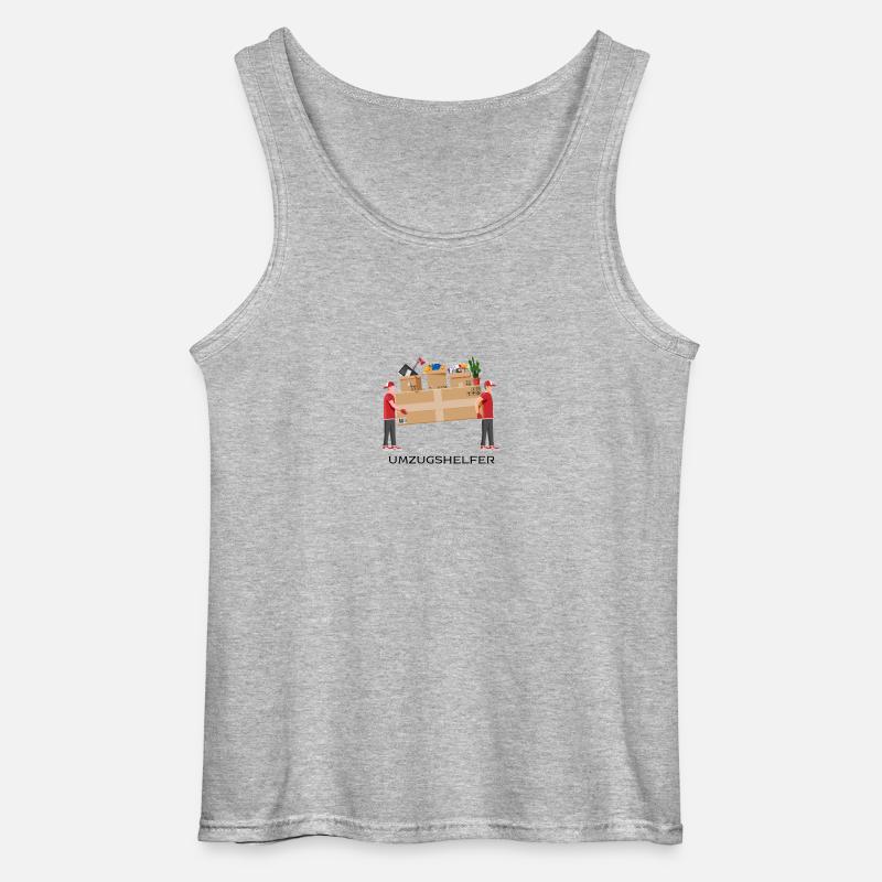 Umzugshelfer - Umzug - Danke - Gildan Männer Tank Top - Grau meliert