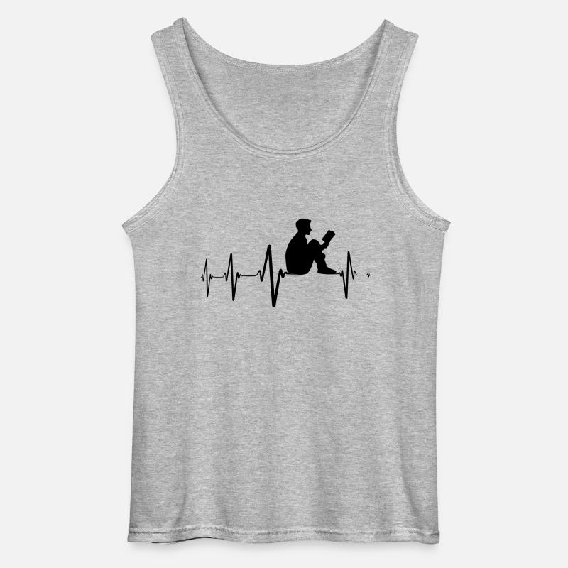Lesen, Reading, Romane Geschenke - Gildan Männer Tank Top - Grau meliert
