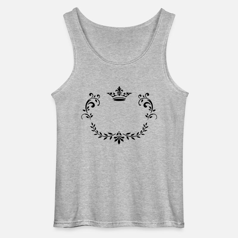 Krone - Gildan Männer Tank Top - Grau meliert