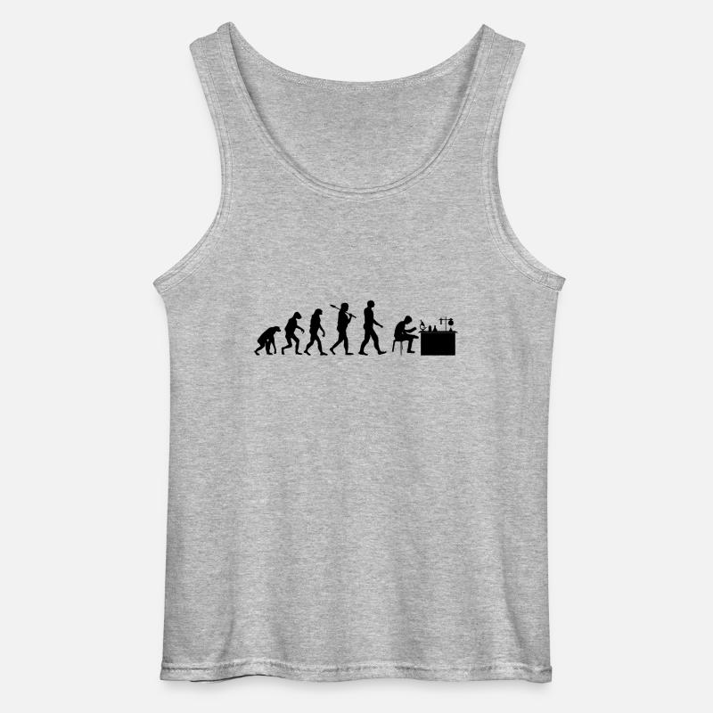 Chemiker Evolution Chemie Geschenk - Gildan Männer Tank Top - Grau meliert