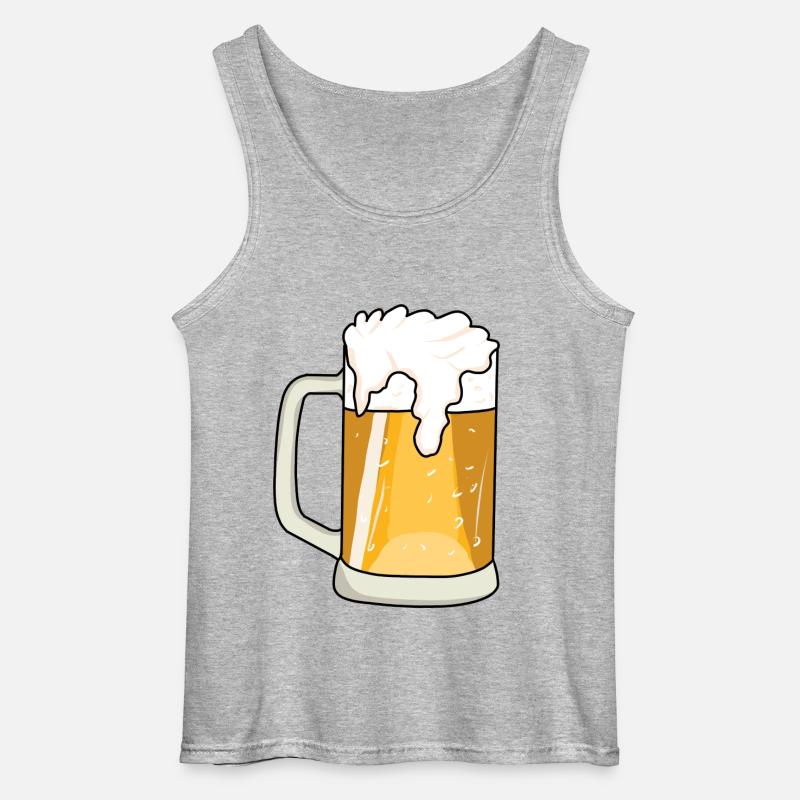 Bier - Gildan Männer Tank Top - Grau meliert