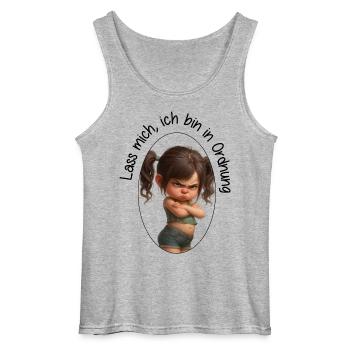 Lass mich, ich bin in Ordnung - Gildan Männer Tank Top - Grau meliert - Vorne