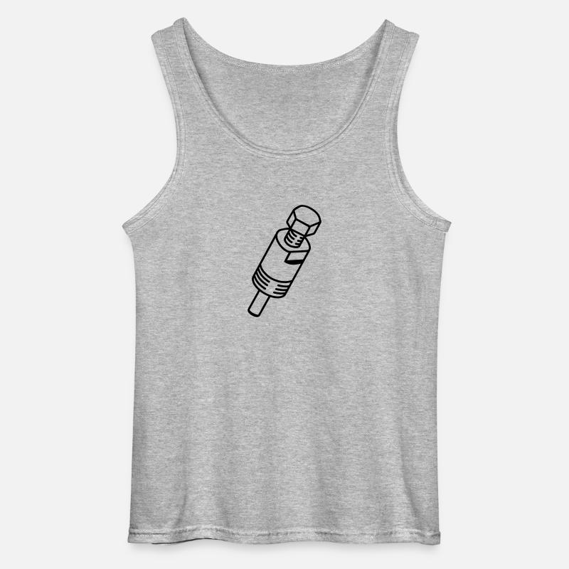 Mechanische_Puller_em3 - Gildan Männer Tank Top - Grau meliert