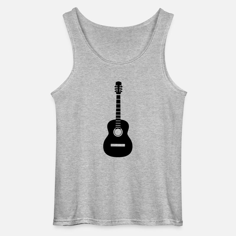 Gitarre - Gildan Männer Tank Top - Grau meliert