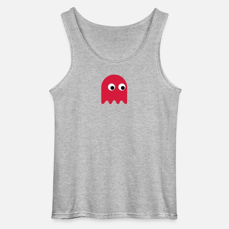 Game Classics Ghost - Gildan Männer Tank Top - Grau meliert