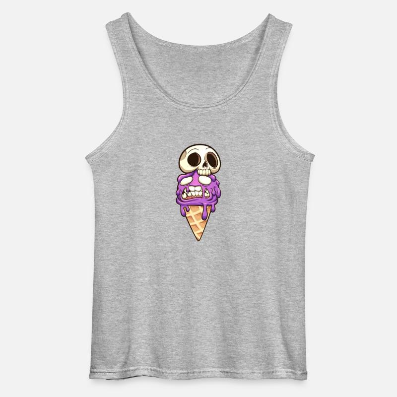 Schädel - Gildan Männer Tank Top - Grau meliert