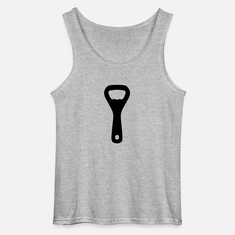 Flaschenöffner - Gildan Männer Tank Top - Grau meliert