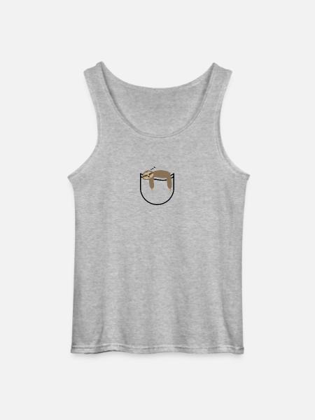 Pocket sloth - Gildan Men’s Tank Top - sports grey