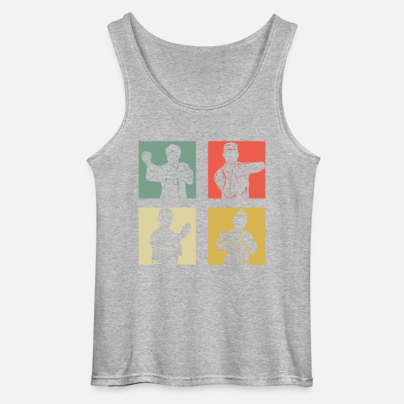 Wing Chun Kung Fu - Gildan Männer Tank Top - Grau meliert