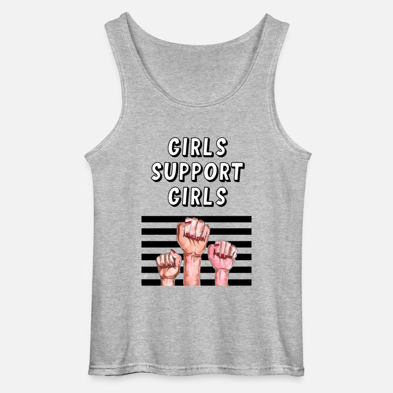 Mädchen unterstützen Mädchen - Gildan Männer Tank Top - Grau meliert