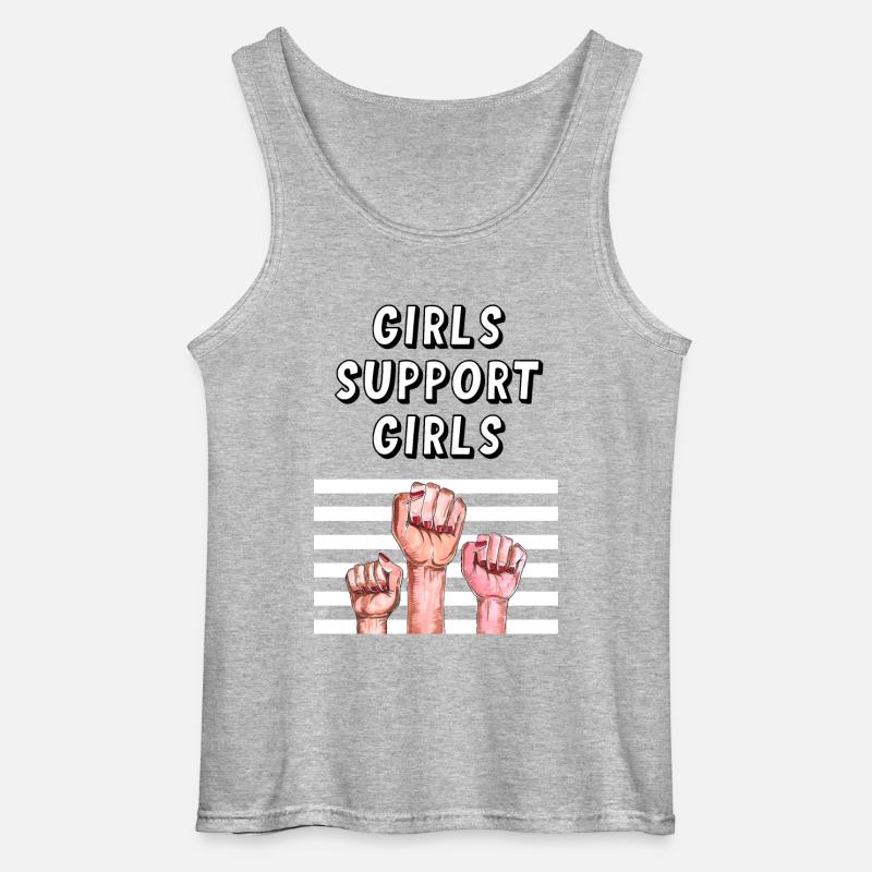Mädchen unterstützen Mädchen - Gildan Männer Tank Top - Grau meliert