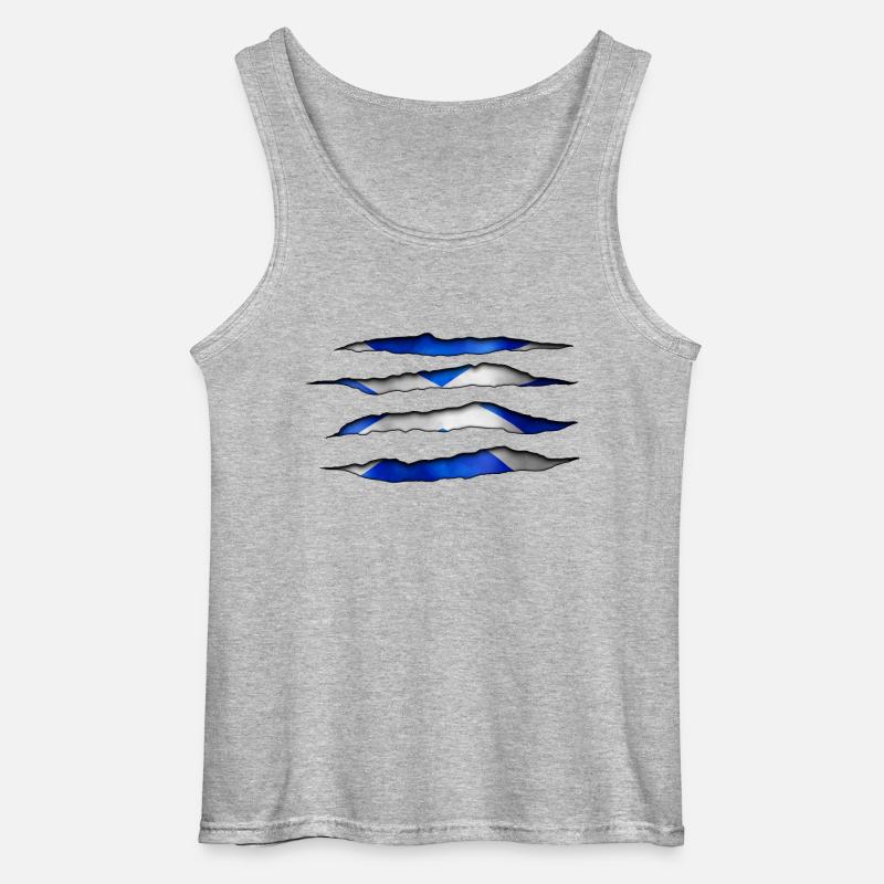 Schottland Aufgerissen 003 AllroundDesigns - Gildan Männer Tank Top - Grau meliert