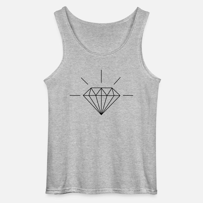 Funkelnder Diamant - Gildan Männer Tank Top - Grau meliert