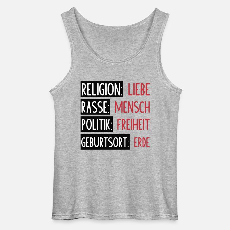 Statement - Keine Trennung oder Spaltung - Gildan Männer Tank Top - Grau meliert