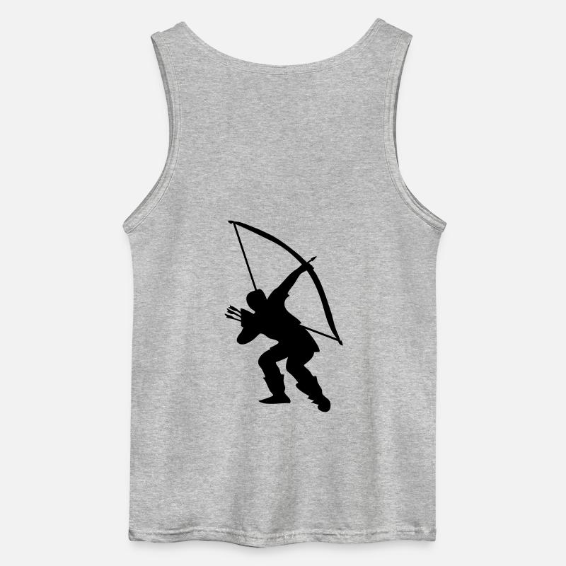 Archery longbow medieval design - Gildan Männer Tank Top - Grau meliert