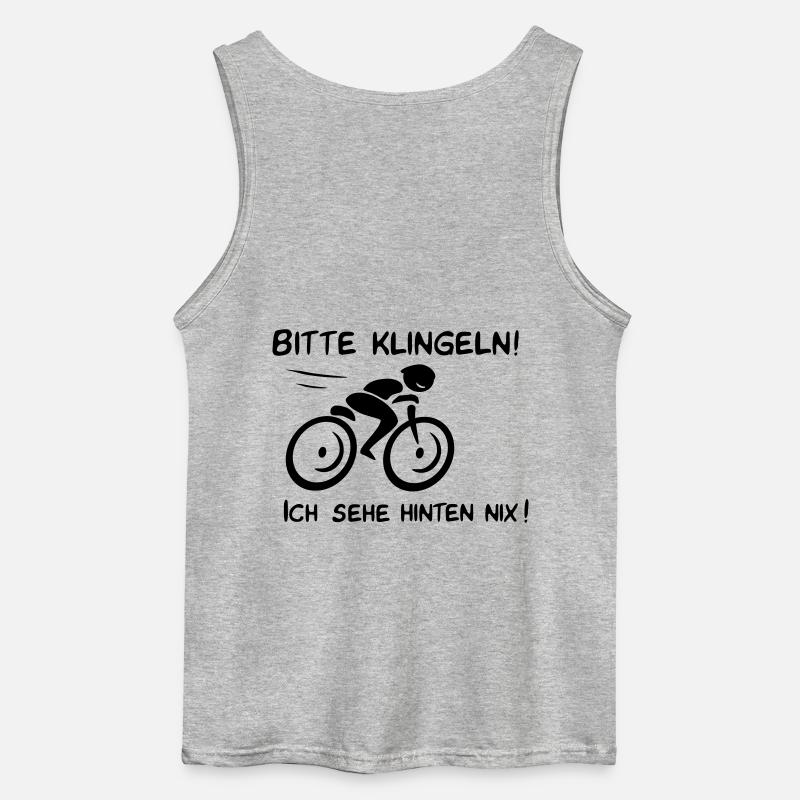 Bitte klingeln! Radfahrer-Hund - Gildan Männer Tank Top - Grau meliert