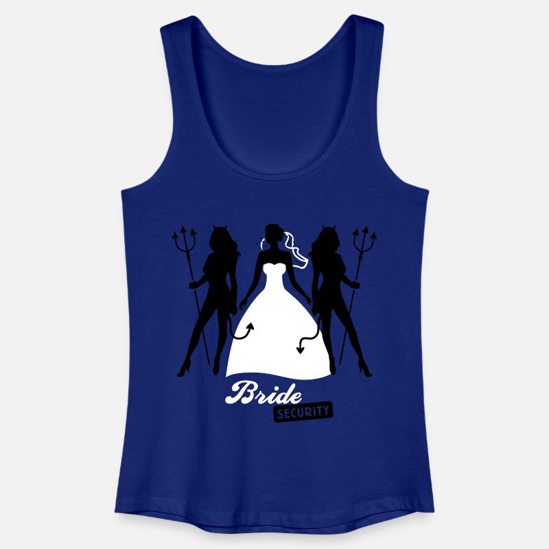 JGA - Bride security - Bride - Team - Teufel 2C - Women’s Organic Tank Top - royal blue
