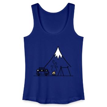 Lagerfeuer Camping Trip - Frauen Bio Tank Top - Königsblau - Vorne